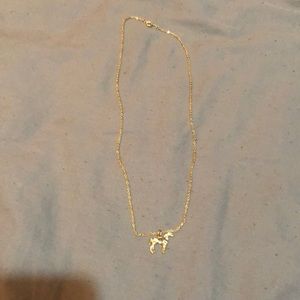 Gold horse necklace